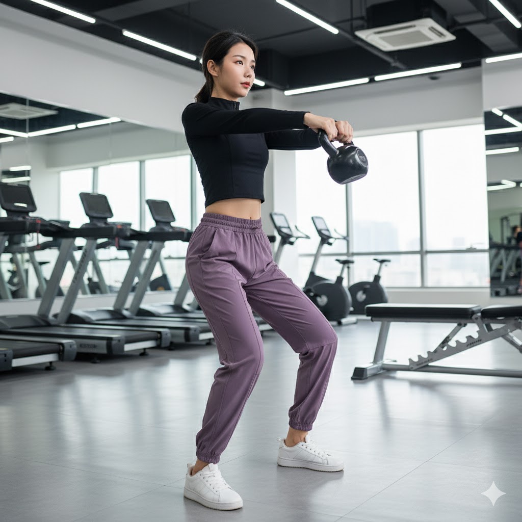 Quần dài gió nữ gym yoga aerobic CK908