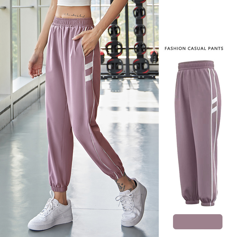 Quần dài gió nữ gym yoga aerobic JYMK009