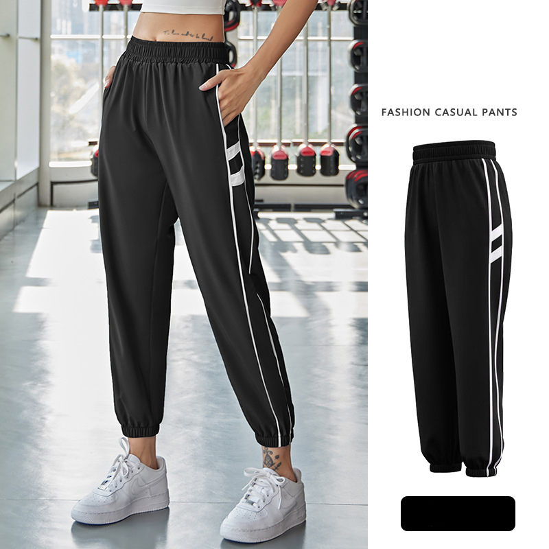 Quần dài gió nữ gym yoga aerobic JYMK009