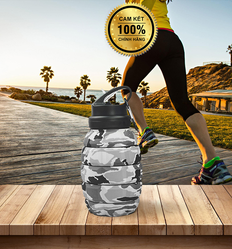 Bình nước Silicon hình quả mìn dung tích 600ml