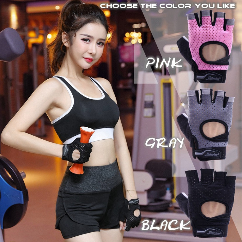 Găng tay gym nữ XINLU YING có quấn cổ tay cao cấp