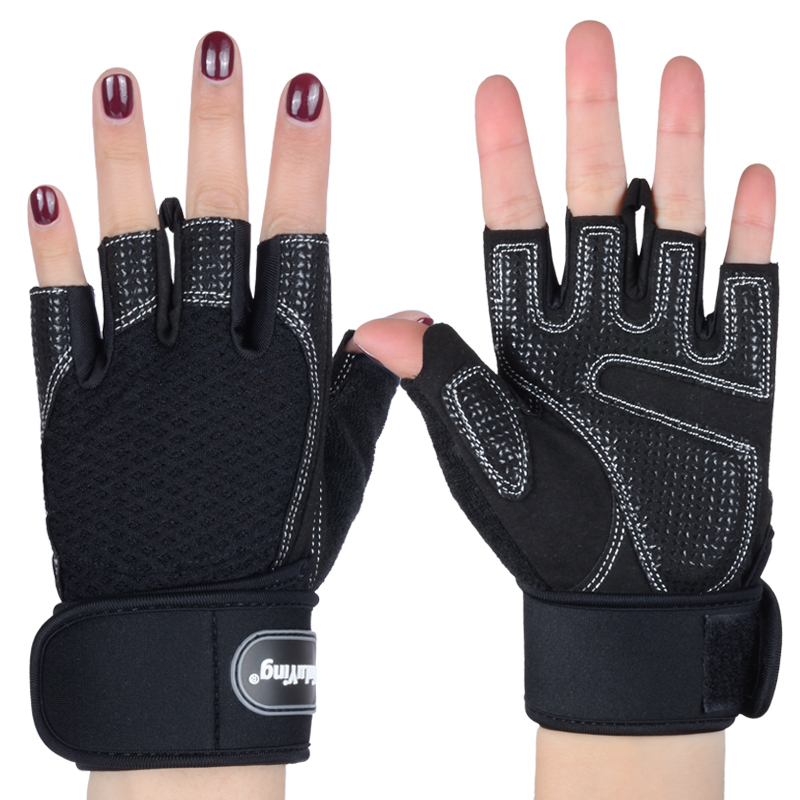 Găng tay gym nữ XINLU YING có quấn cổ tay cao cấp
