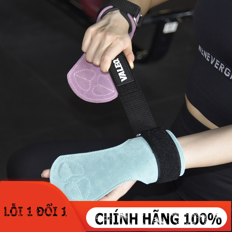 Găng tay gym nữ da bò VALEO Powerlifting