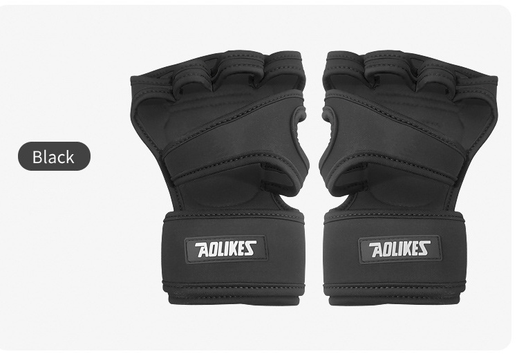 Găng tay gym aolikes A118 chính hãng hở bàn