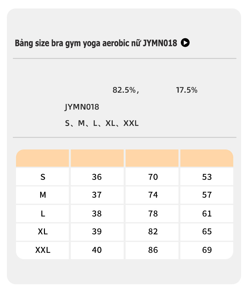 Áo bra thể thao nữ JYMN018 co giãn