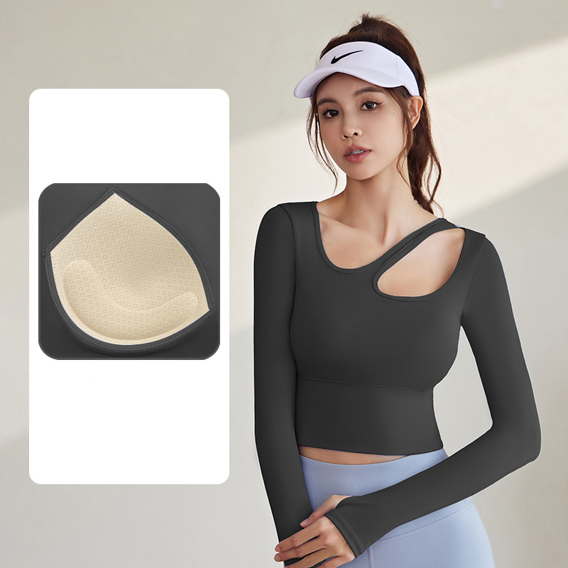 Áo croptop dài tay gym yoga pickleball tennis nữ JYMC021