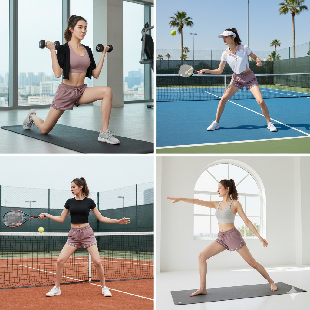 Short nữ 2 lớp gym yoga thể thao YJDKSW01