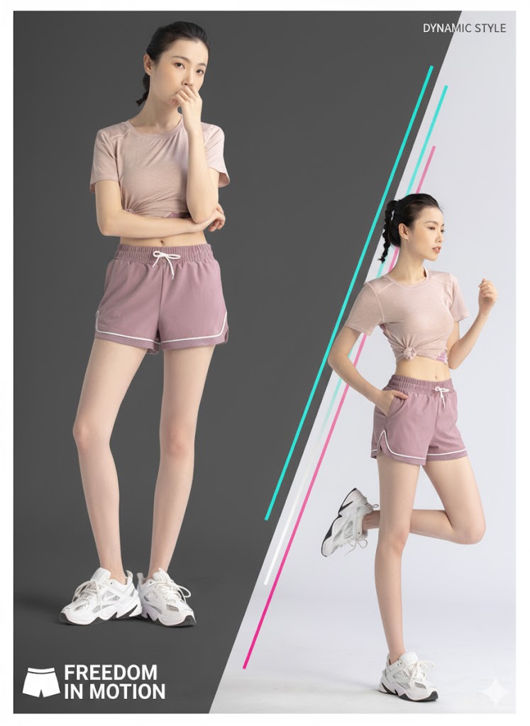 Short nữ 2 lớp gym yoga thể thao YJDKSW01