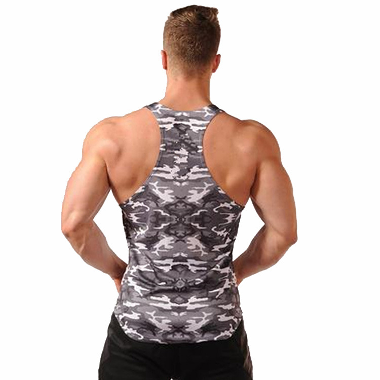 Ba lỗ gym nam Bodyfit in hình body cotton thun lạnh co giãn 4 chiều