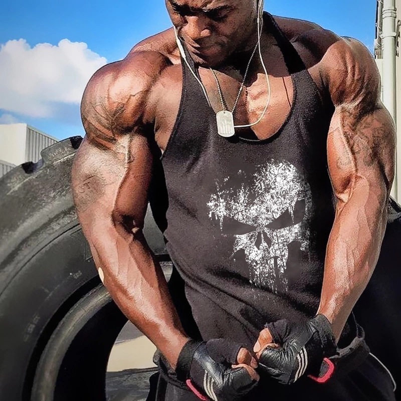Ba lỗ gym nam Skull