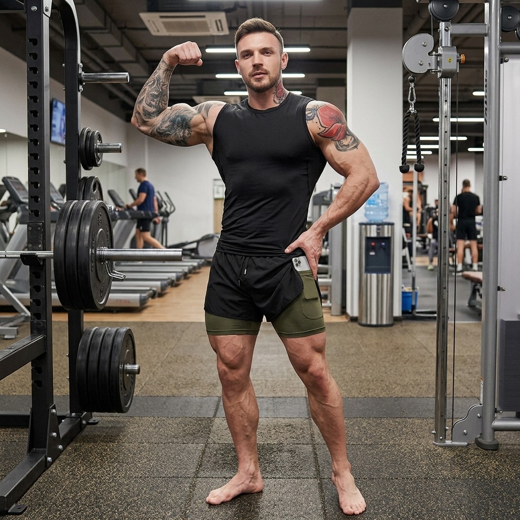 Ba lỗ sát nách gym nam chạy viền D1981