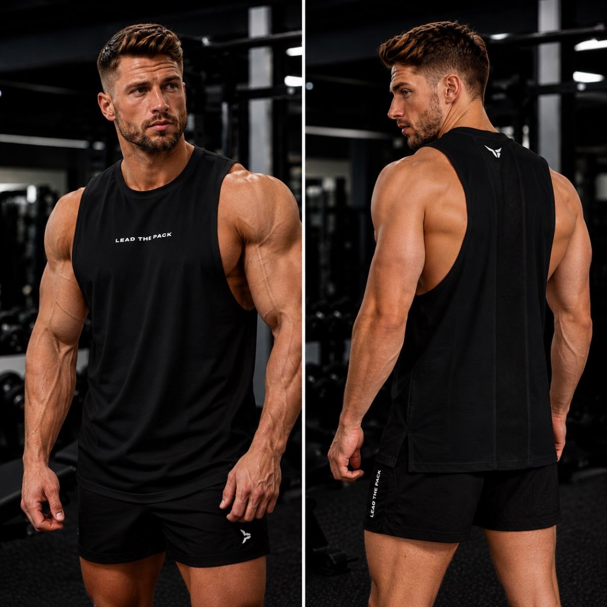 Tanktops gym nam LEAD THE PACK-BX70 nhập