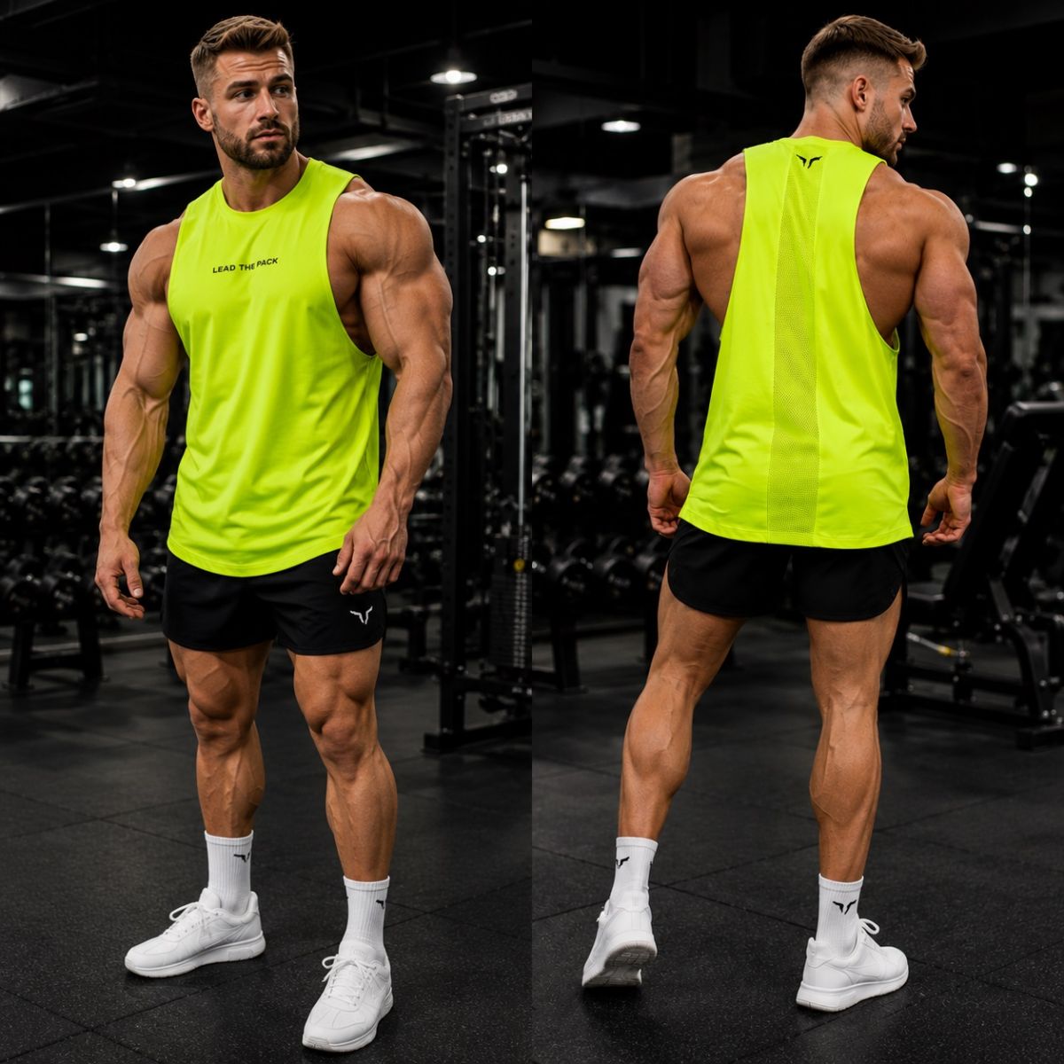Tanktops gym nam LEAD THE PACK-BX70 nhập