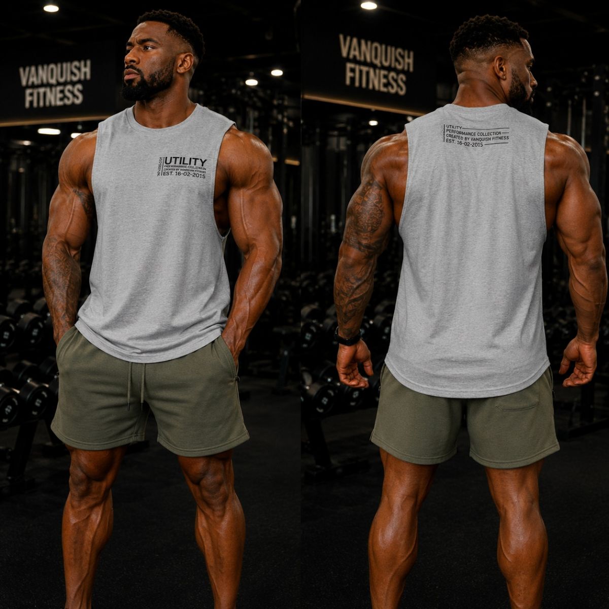 Tanktops gym nam UTILITY YH-BX54A-VQ nhập