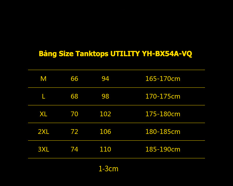 Tanktops gym nam UTILITY YH-BX54A-VQ nhập