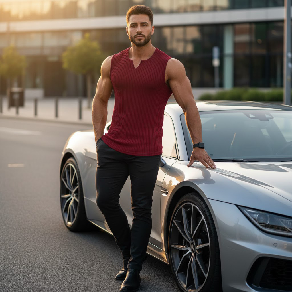 Tanktops tăm gym nam cổ v cao cấp