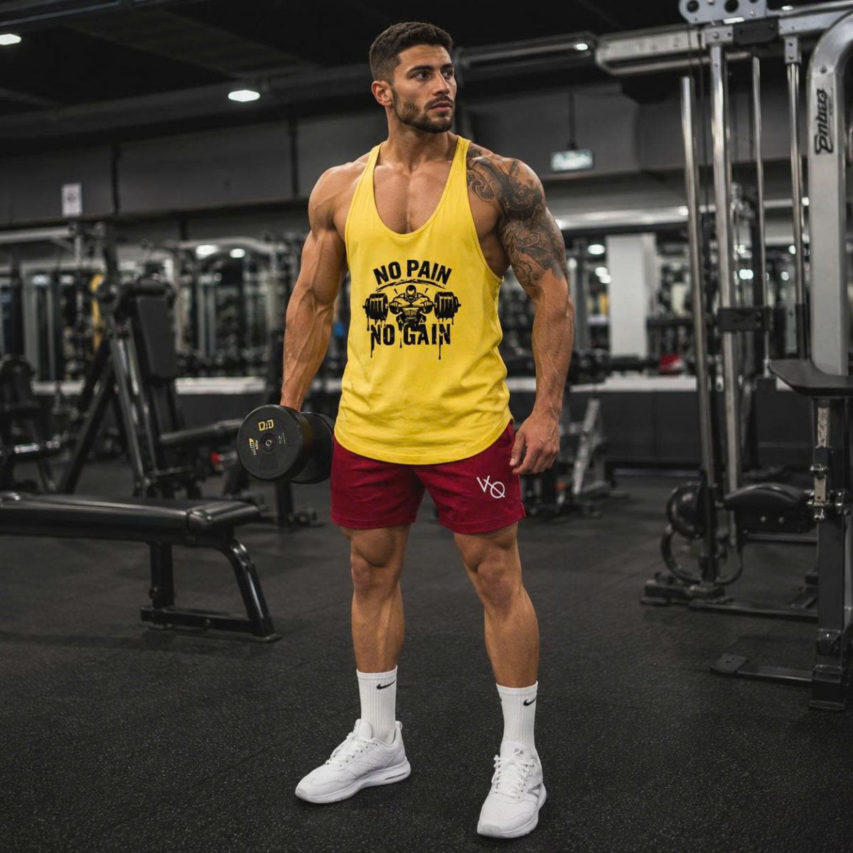 Ba lỗ gym nam Nopain Nogain