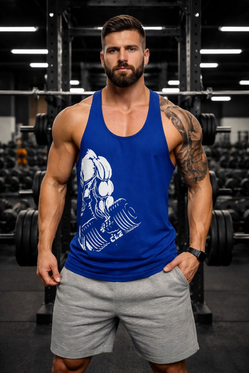 Ba lỗ gym nam bodybuilding athlete