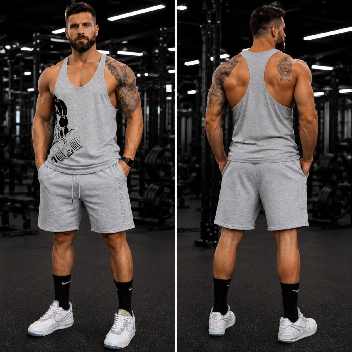 Ba lỗ gym nam bodybuilding athlete
