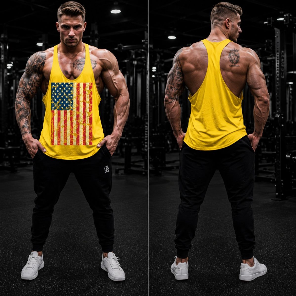 Ba lỗ gym nam cờ mỹ USA