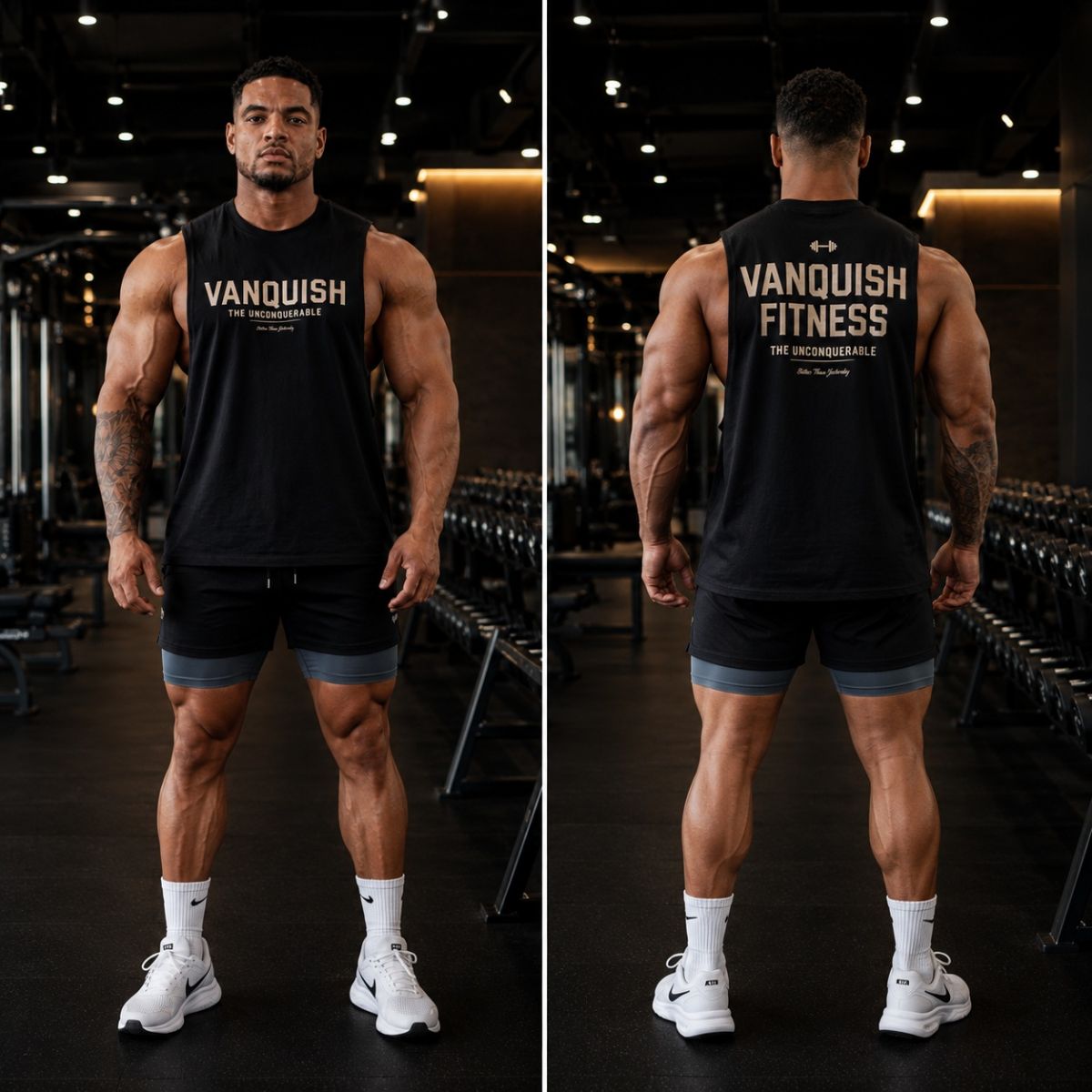Tanktops gym nam Vanquish Fitness The Unconquerable