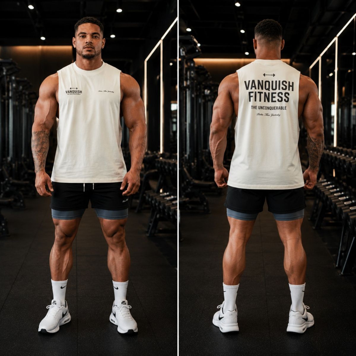 Tanktops gym nam Vanquish Fitness The Unconquerable