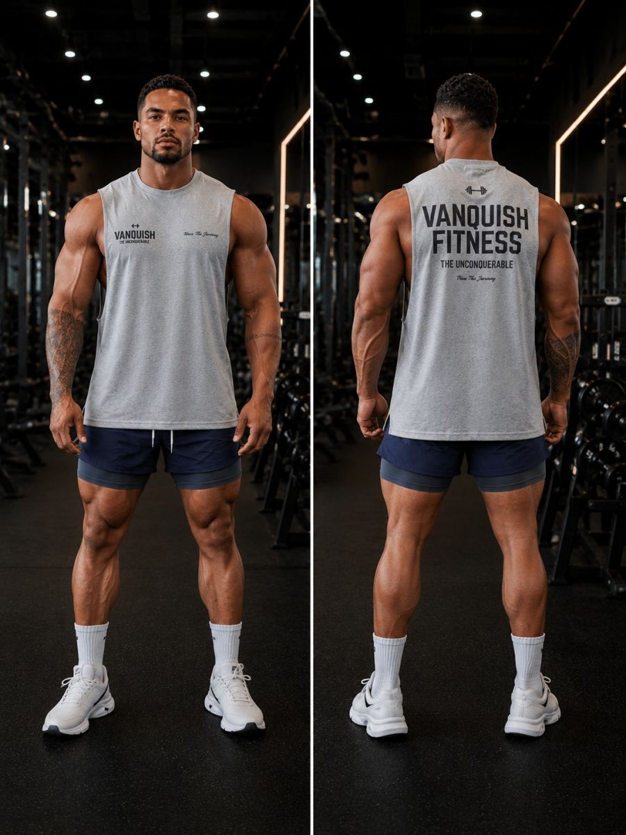 Tanktops gym nam Vanquish Fitness The Unconquerable