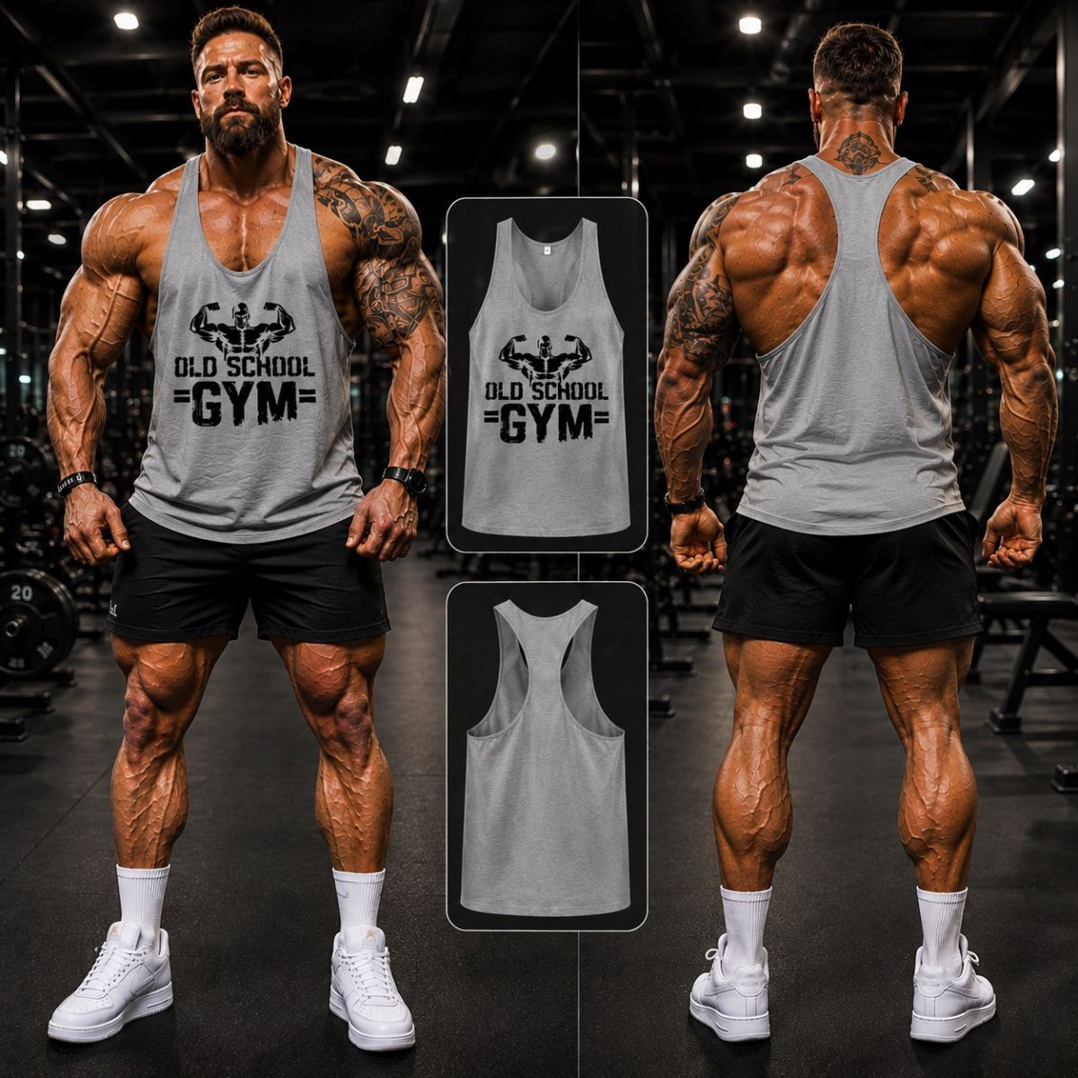 Ba lỗ gym nam Old School Gym
