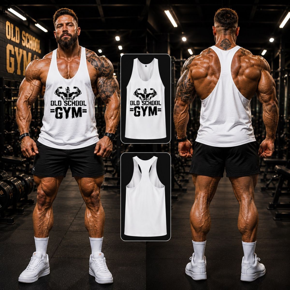 Ba lỗ gym nam Old School Gym