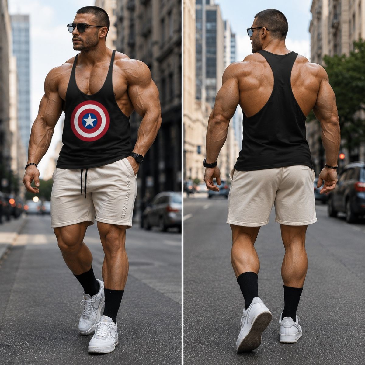 Ba lỗ gym nam siêu anh hùng Captain America
