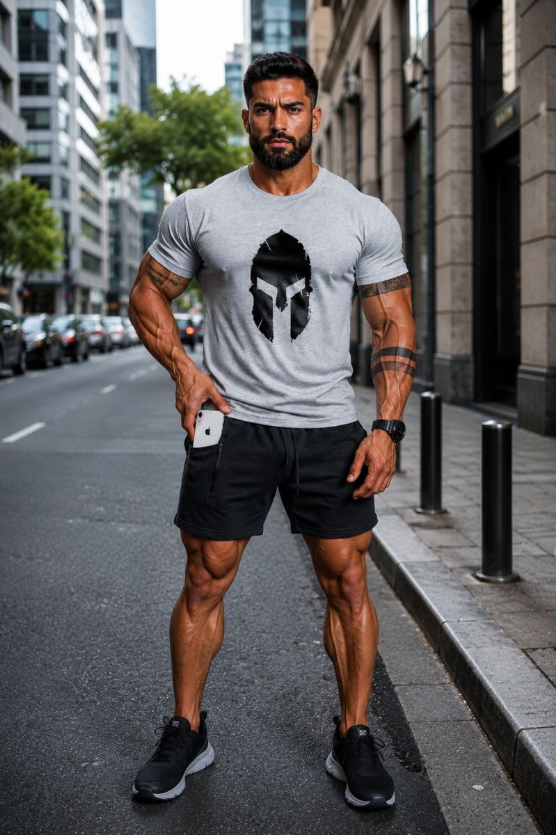 Cộc tay gym nam Spartafit