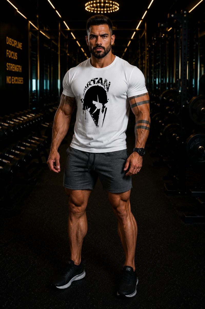 Cộc tay gym nam Spartan