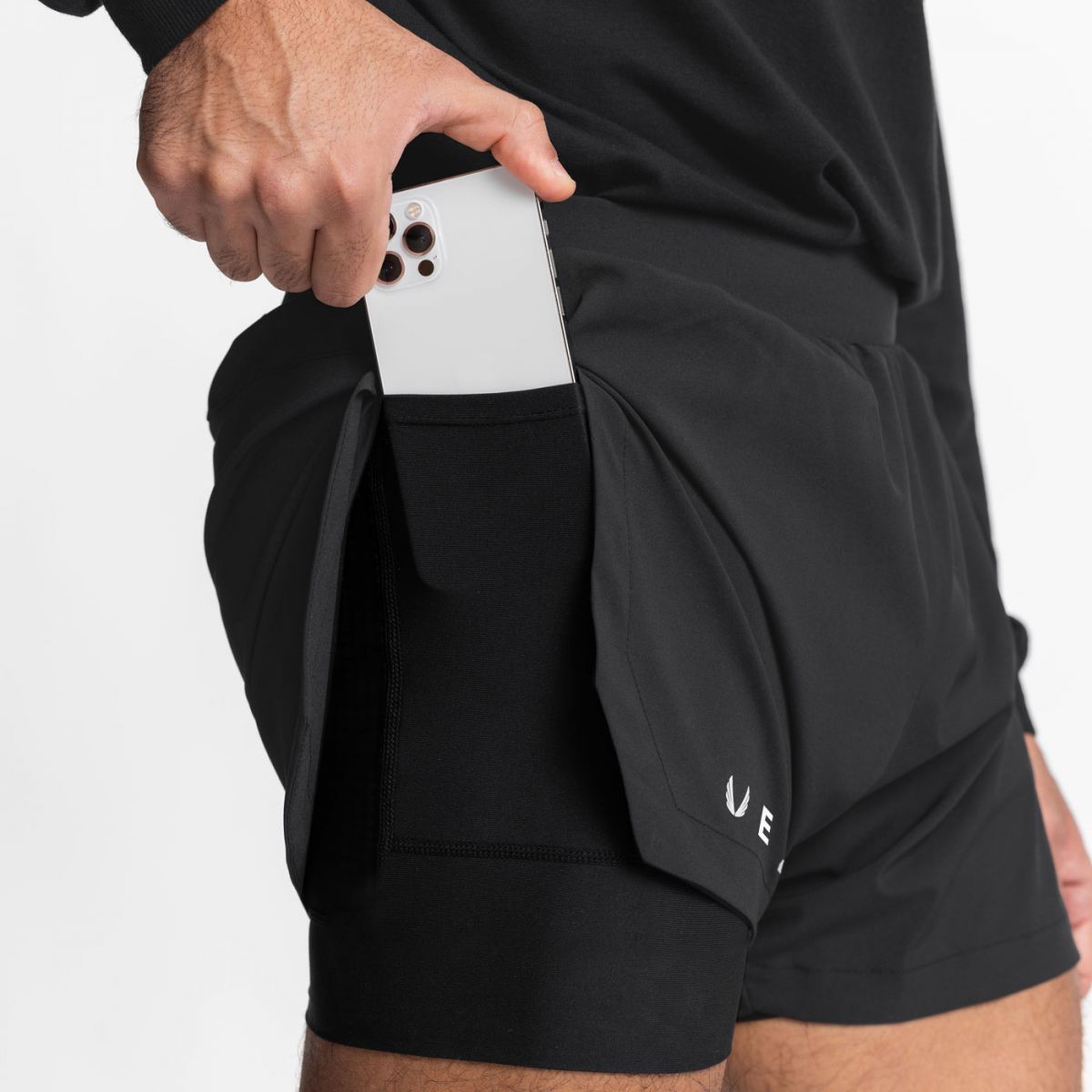 Quần short gym nam 2 lớp ECET-DK62