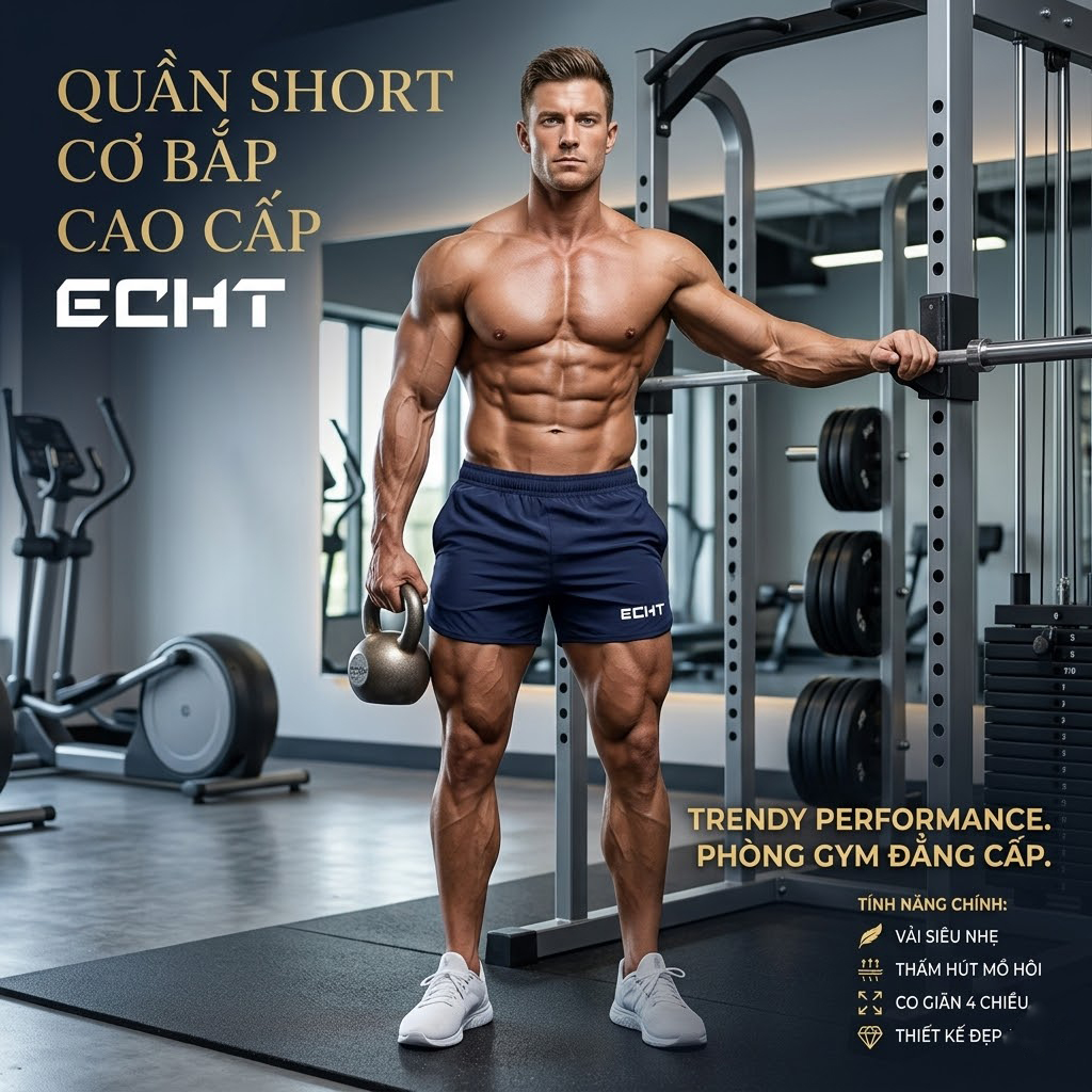 Quần Squat gym nam ECHT