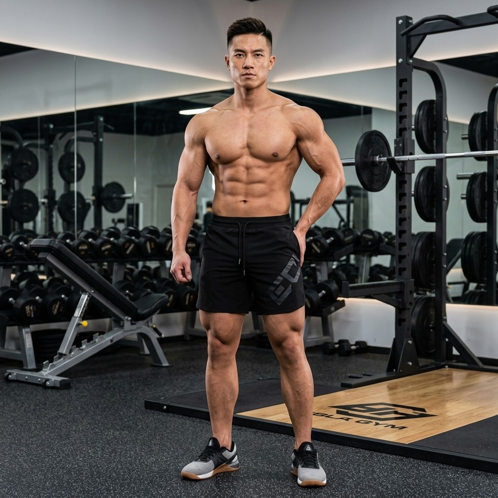 Quần lửng gym nam ECHT xẻ tà cao cấp