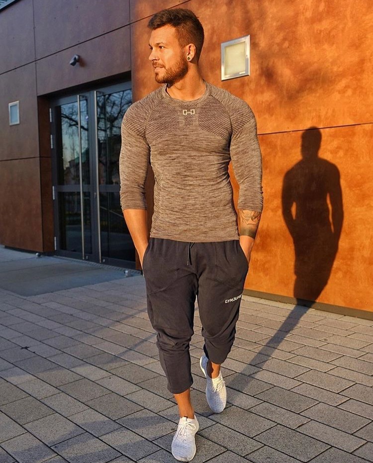 Áo dài tay gym nam thu đông Gymjunky