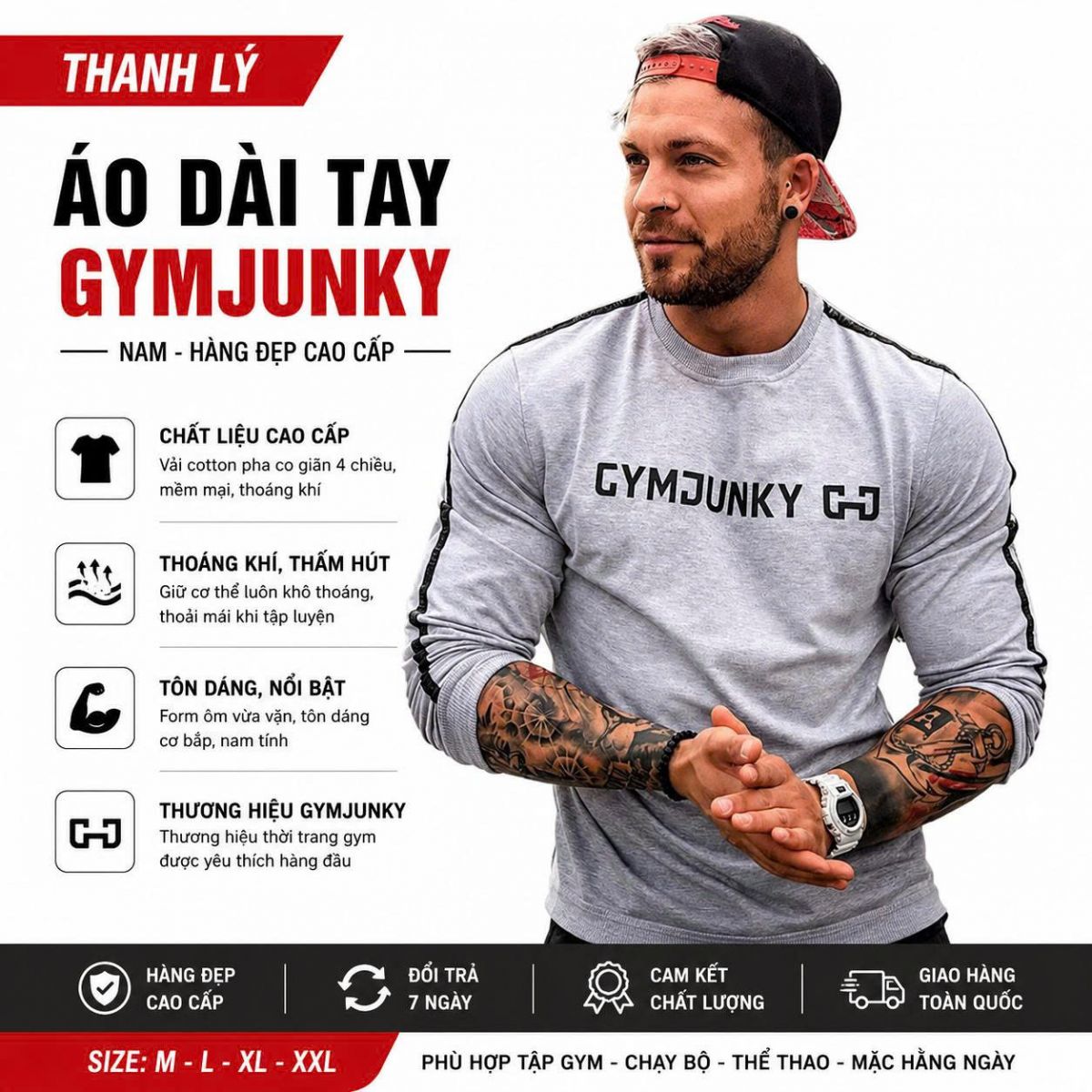 Áo dài tay GYMJUNKY