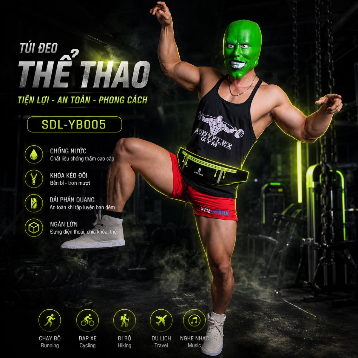 Túi đeo chéo chạy bộ cwilkes SDL-YB012