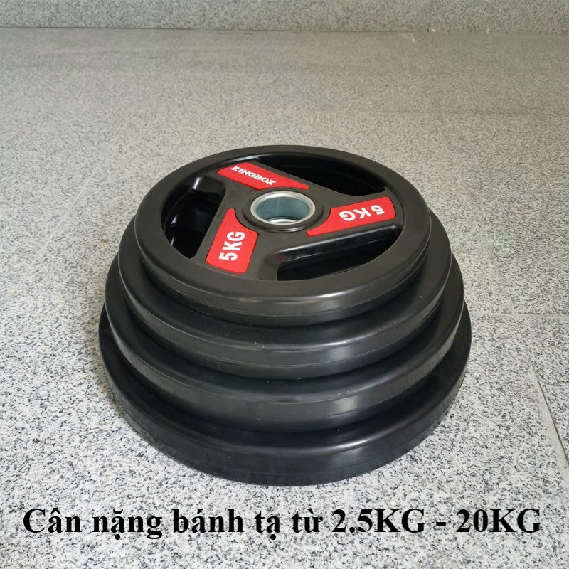 Bánh tạ đĩa bọc cao su KINGBOX