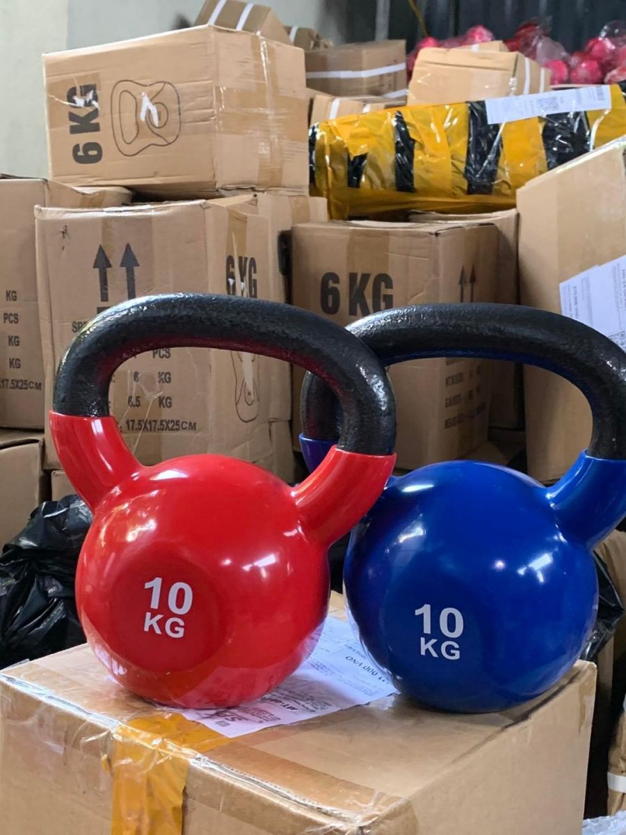 Tạ ấm 10kg tạ chuông tạ bình vôi bọc cao su cao cấp