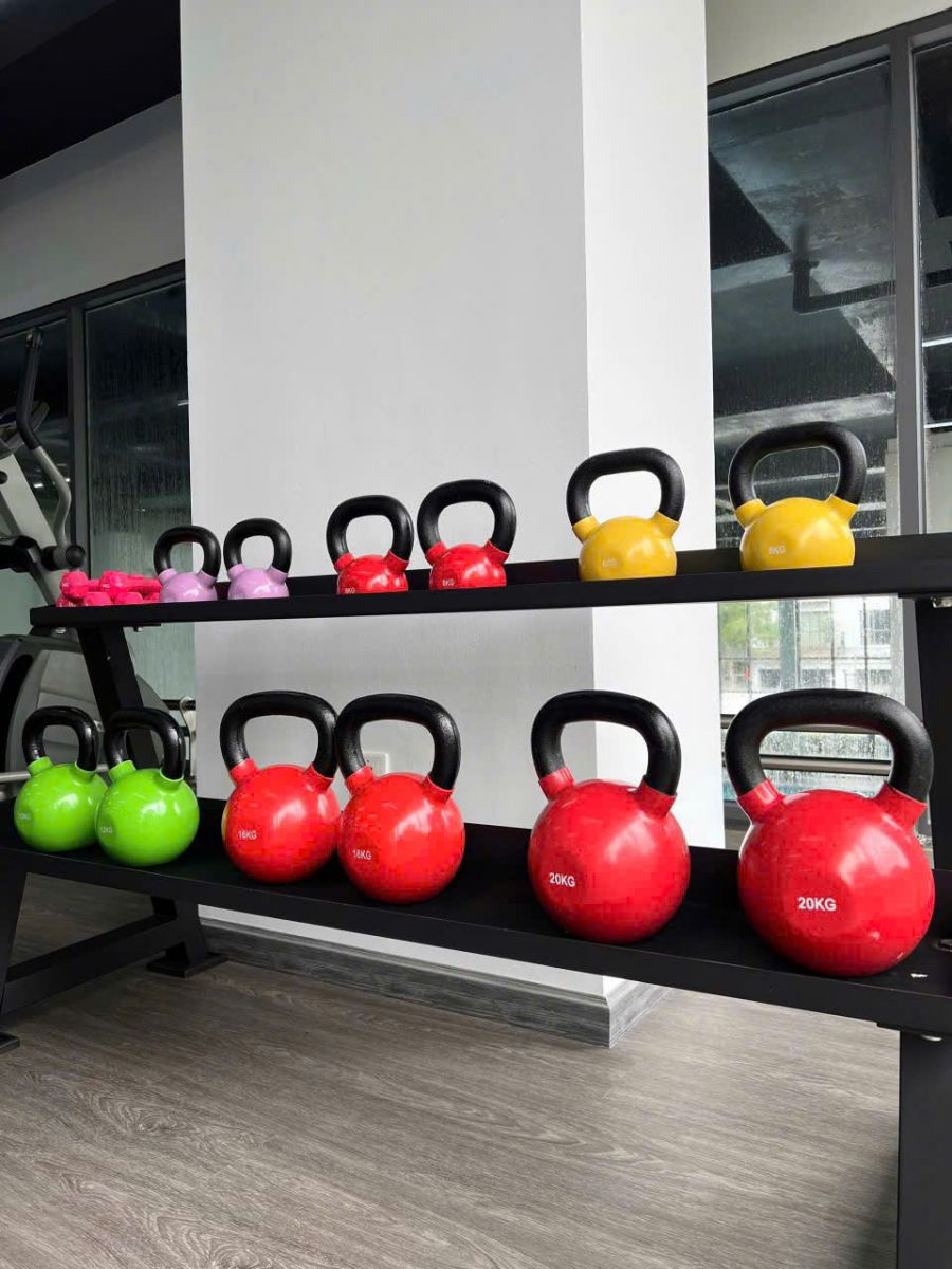Tạ ấm 6kg tạ chuông tạ bình vôi bọc cao su cao cấp