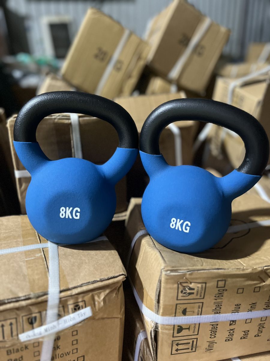 Tạ ấm 10kg tạ chuông tạ bình vôi bọc cao su cao cấp
