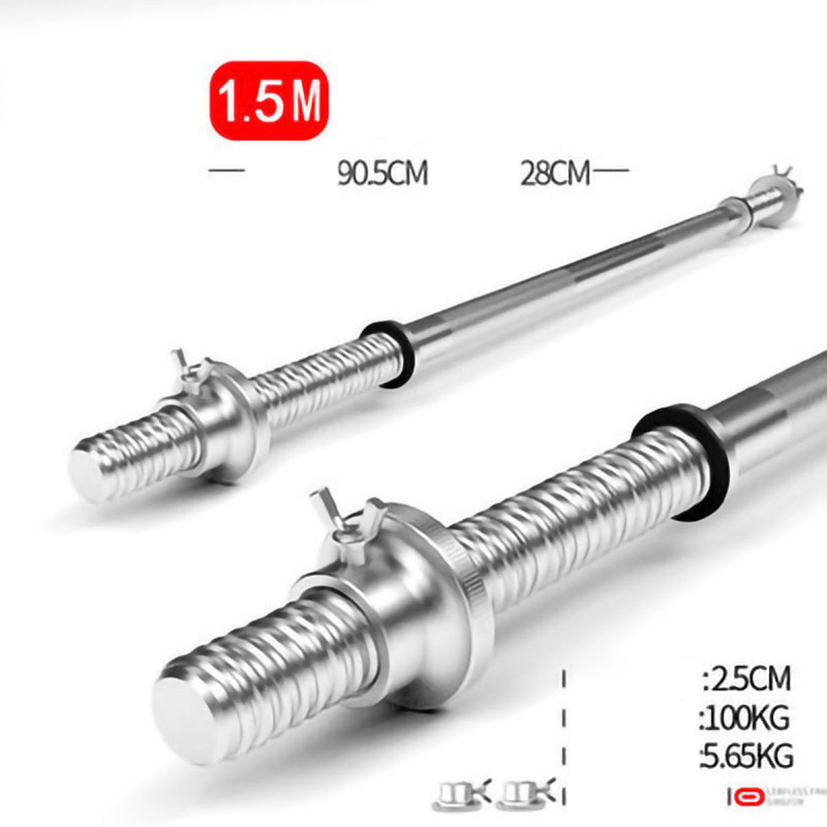 Đòn tạ mạ crom olympic ziczac 1.5m