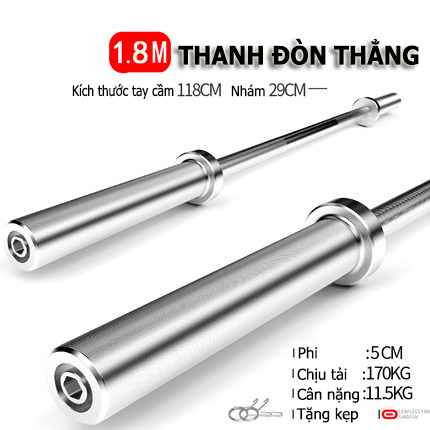 Đòn tạ thẳng carpo 1.8m