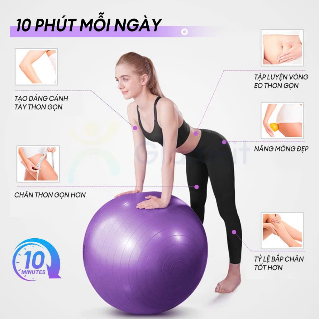 Bóng Yoga Cao Cấp Tặng Bơm