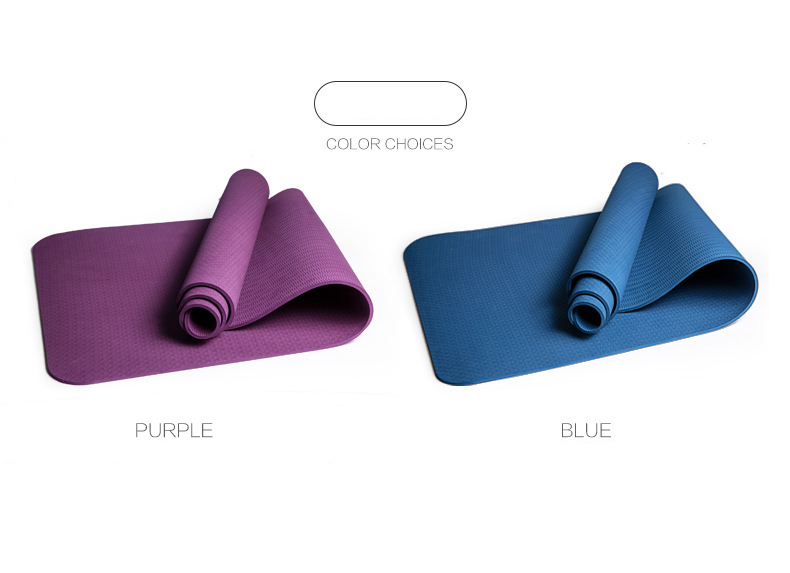 Thảm yoga 1 lớp đơn sắc đường viền cơ thể cao cấp