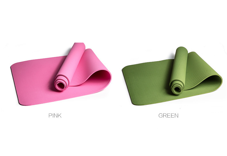 Thảm yoga 1 lớp đơn sắc đường viền cơ thể cao cấp