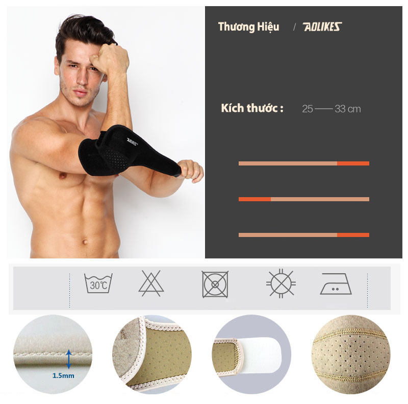 Băng Khuỷu tay kín chính hãng Aolikes A-7948
