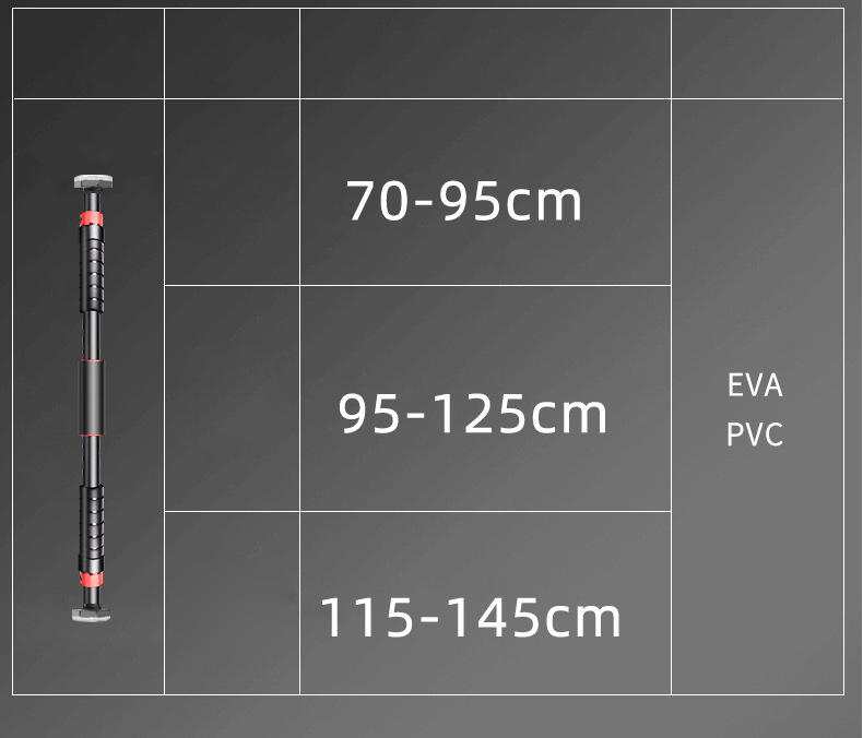 Xà đơn gắn cửa thép đặc cao cấp 93–140cm