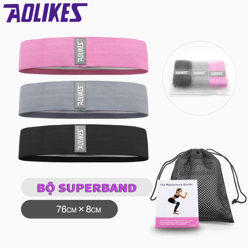 Bộ SUPERBAND AOLIKES 3 Dây Chun Vải